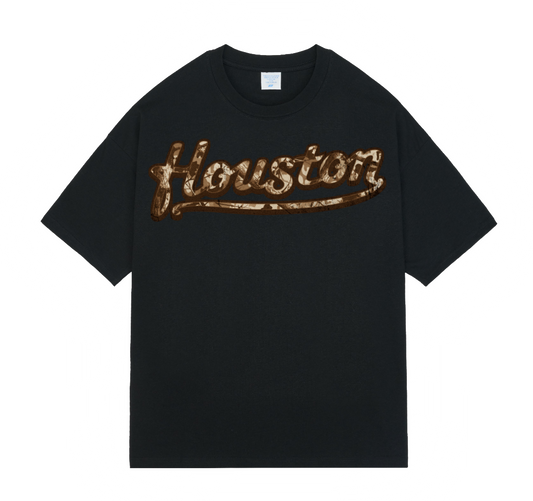 Houston Camo Print Vintage Logo